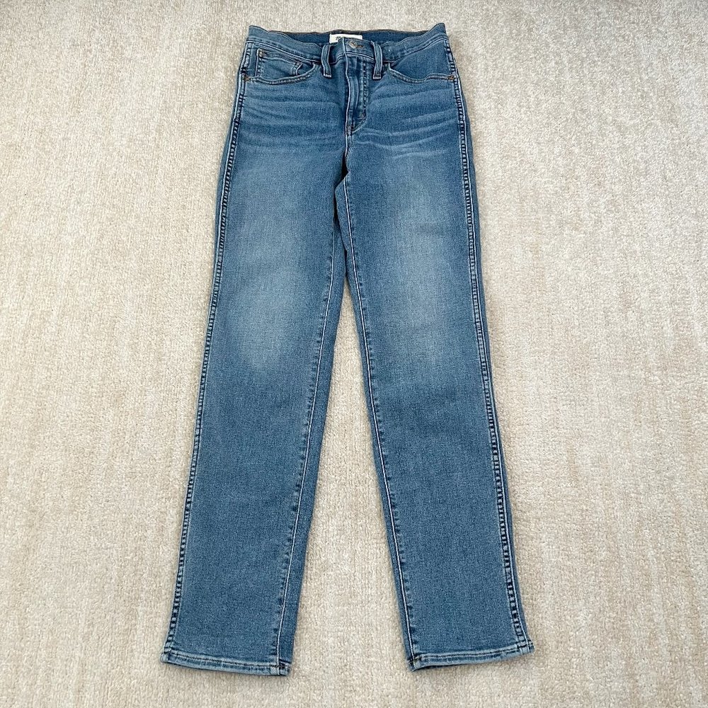 Madewell Roadtripper Stovepipe Jeans in Wilmore Wash 27 Tall Blue